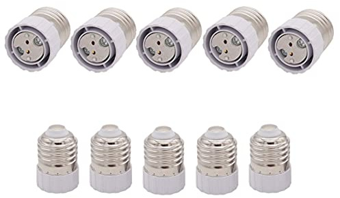ShuoHui 10 stycken sockladaptrar E27 till G4 MR16 GU5.3 för LED eller halogenlampor lampa lampa