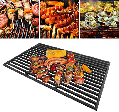 LARS360 Griglia rettangolare in ghisa smaltata, 60 x 40 cm, accessori per barbecue, barbecue a gas, griglia in ghisa in diverse dimensioni