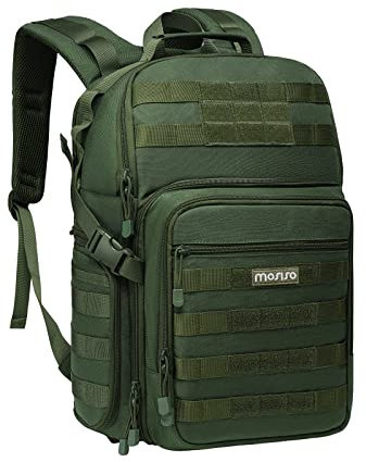MOSISO Zaino Per Fotocamera,DSLR/SLR/Mirrorless Borsa per Fotografia Fotografica Tattica Supporto Per Treppiede E Scomparto Laptop Compatibile Con Canon/Nikon/Sony/DJI Mavic Drone,Army Green