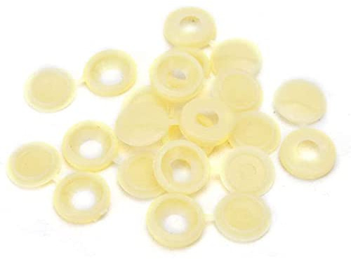 50Pcs Hinged Screw Cover Cap Plastic Screw Covers Caps Fold Snap Decorative Washer Flip Tops for Car Cabinet Furniture Beige