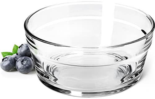 KADAX Ensaladera, cuenco para servir de cristal, cuenco para aperitivos apto para lavavajillas, frutero, cuenco transparente para postre, cuenco de cristal (14 cm, 2 unidades)