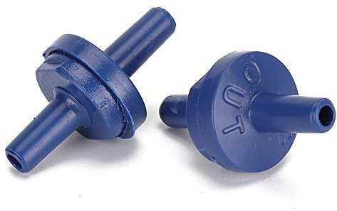 Plastic Check Valve, 20 Pcs One Way Check Valve, Plastic Water Stops Check Valve for 4mm Hose Non Return Fish Tanks Air Pump Check Valves Aquarium Accessories Blue