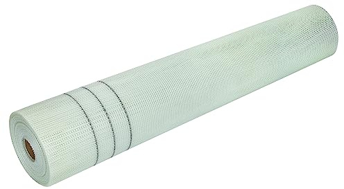 Villex Armierungsgewebe Innen und Außen 50m² - Starkes 145g/m² Glasfasergewebe für Innenputz, Außenputz, Fassadendämmung - Armierungsgewebeband Glasfaser Gewebe - Armierung Putzgewebe Innen & Aussen
