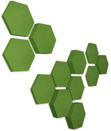 platino24 Akustikpaneele 12 Elemente Edition LOFT 3D I Ø 300mm Akustikplatten Schalldämmung Wand & Decke I Akustikschaum Schall-Absorber aus Basotect 30-70mm mit farbiger Akustikbeschichtung