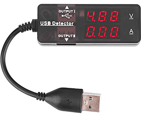 SEAFRONT YB26VA USB Multimeter Voltage USB Detector, Tester Current Meter Dual Display 80-106KPa Mobile Phone Battery Tester Meter Battery Capacity (Homochromy Plugged in