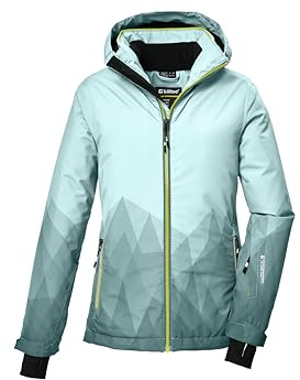 killtec Bambine e ragazze Giacca da sci/giacca funzionale con cappuccio e paraneve KSW 328 GRLS SKI JCKT, mint, 128, 42272-000