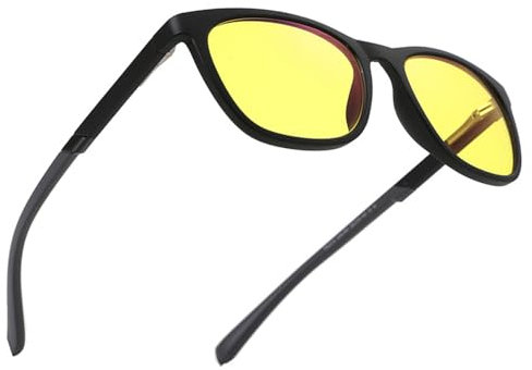 Gafas luz azul de lentes amarillas con filtro bloqueo 50%. Gafas de conducción nocturna, trading, gaming y protección frente a cualquier pantalla. Blue light glasses - Blue Blockers Glasses.