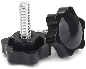 Schrauben, Rändelschrauben, Griff Rändelschraube, 5 Stück Knopfschraube M6 M8 Bakelit Handfestziehschraube 38 mm Griff Sternhandknopf Feststellschraube, M6 x 25 mm (Farbe: 5 Stück, Größe: M8 x 12 mm)