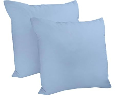 Crescent Textile Waterproof Outdoor Garden Furniture Seat Cushion 45x45cm Decorative Throw Pillow Shredded Foam Filled for Garden Sofa Livingroom Chair Bedroom Tent Park Patio (2, Sky Blue)