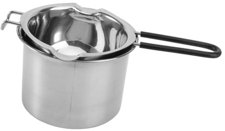 Mikinona 2piezas Crisol De Acero Inoxidable Crisol para Casero Utensilios De Cocina para Derretir Mantequilla y Chocolates Material Cocina y Repostería