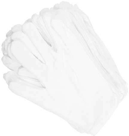 Healvian 12pairs Elastic Breathable Cotton Hand Covers for Coin Collection Supplies Household Use Washable Cotton Gloves