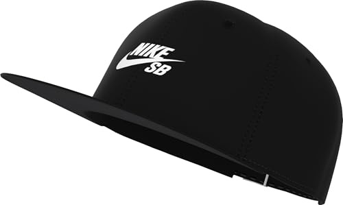 Nike Sb Club Cap Unstrukturierte Cap Mit Flachem Schirm, Black/White, HF7278-010, M/L