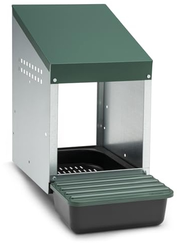 Agrarzone Legenest för höns 1 fack – robust kycklingläggest med uppsamlingsskål och ventilationsgaller – kycklingräcke rullbo för väggmontering
