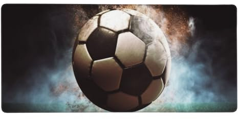 Große Schreibtischunterlage, 90 x 40 cm, erweitertes Gaming-Mauspad, XXL, Sport-Fußball-Tastaturmatte, langes Mauspad, Schreibtischdekoration, Schreibunterlage, Laptop-Mauspad für Büro und Zuhause
