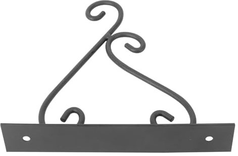 GAROZATION Retro Wrought Iron Kerzenhalter Aufhängung Blumenampel Wandhaken Außen Vintage Küchen Balkon Aufbewahrungshaken Mit Schrauben Größe S