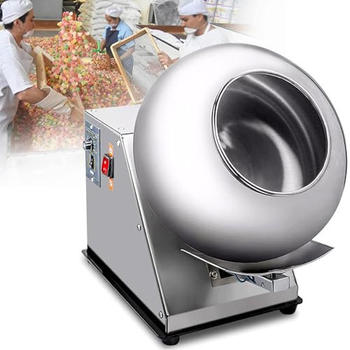 Máquina eléctrica de recubrimiento de azúcar, pulido automático de chocolate y revestimiento de tabletas para nueces y dulces, pequeño equipo comercial de panificación para dulces de azúcar y
