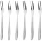 tiyiyok Lot de 6 Pcs Fourchette, Fourchettes à Escargots, Fourchettes en Acier Inoxydable, Fourchette à Crustacés, Fourchettes en Réutilisables de 13cm, pour le Gâteau, Chocolat, Fromage, fruits