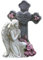 Statue d'ange de jardin pour l'extérieur, figurine d'ange priant avec éclairage solaire, décoration funéraire, monument de cimetière pour jardin, pelouse et terrasse