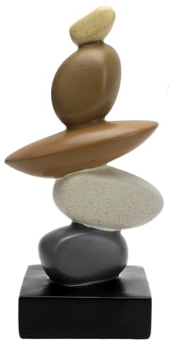Gohytal Simulierte Sandstein Skulptur Deko für Wohnzimmer, Minimalist Statuen Regal Deko Akzente Ästhetische Wohnkultur Sandstein Geschenke für Esszimmer Büro Couchtisch Centerpiece Schlafzimmer