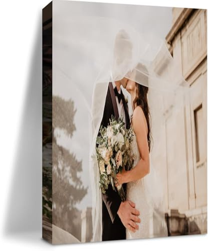 WITRN Custom Canvas Prints with Your Photos - Personalized Wall Art, Photo to Canvas Framed Print, Ideal for Family, Pet, Wedding, Baby Gift, Home Office Decor