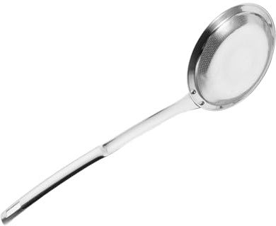 Amosfun Cuchara Coladora De Cocina Con Malla Fina De Acero Inoxidable Herramienta Para Filtrar Aceite y Colar Alimentos Para Cocinar y Preparar Comidas