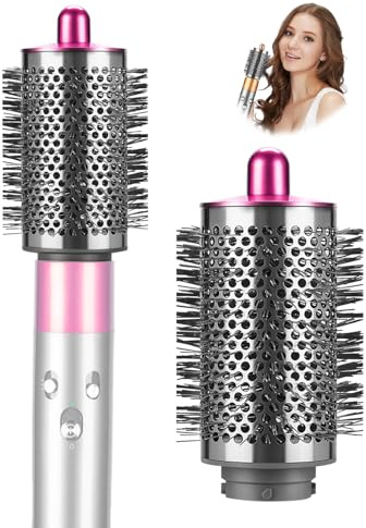 Grande Brosse Volumisante Compatible pour Dyson Airwrap, Embout Accessoire avec Poils Longs et Fins pour Donner Forme et Volume aux Cheveux, compatible avec HS01/HS05/HS08, fuchsia