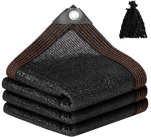 NUTKIT Red de Sombreado 1x2M, 90% Protección Solar con Ojales | Tejido resistente a rayos UV, aislamiento térmico, prueba de polvo, ideal para patio, jardín, gallinero