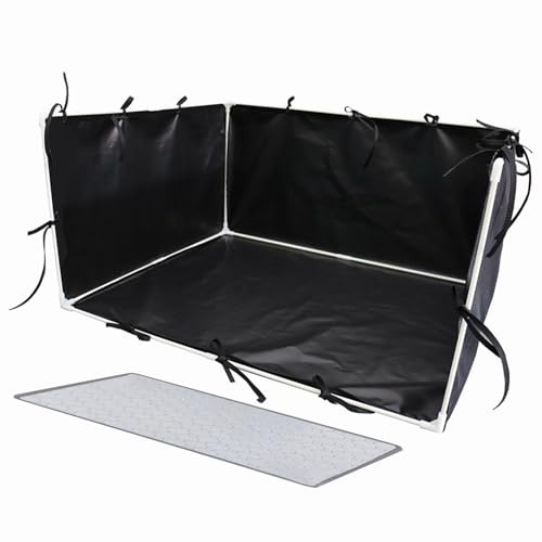 Enclos pour chien – Support de coussin d'urinoir stable, design mural surélevé, construction réglable facile à nettoyer | Accessoires essentiels pour animaux de compagnie pour chiots, petits chiens