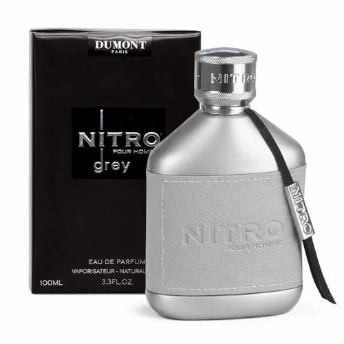 Dumont Nitro Grey Pour Homme Eau de Parfum, 100ml, Profumo Uomo con Note di Bergamotto e Legno