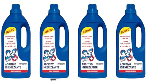 Ace Igiene Più Additivo Igienizzante Bucato, 12 pezzi, Attivo a 30 °C, per tessuti colorati e sensibili, dermatologicamente testato + portachiavi Italy Shop Service gratuito