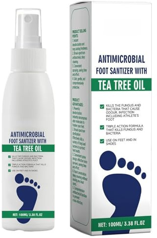Spray Anti-Fongique Pieds - Traitement Mycose et Pied d'Athlète - Soin Sportifs - Anti-Odeurs - Répare Talons Fissurés - Unisexe - 100 ml