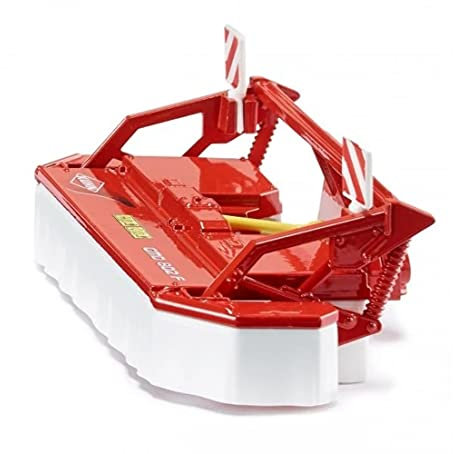 siku 2461, Kuhn Frontmähwerk, 1:32, Metall/Kunststoff, Rot/Weiß, Passend für alle siku Traktoren mit Frontkupplung