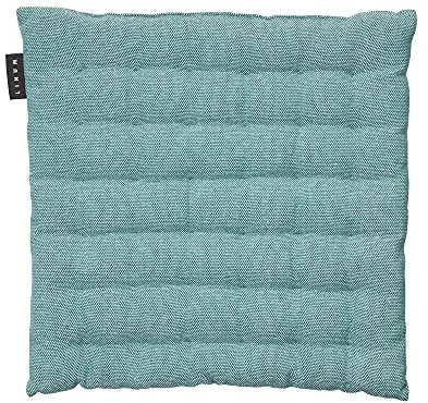 LINUM Pepper Elegantes Sitzkissen für Indoor und Outdoor 40x40 cm, 100% Baumwolle, Waschbar, Dunkles Grautürkis