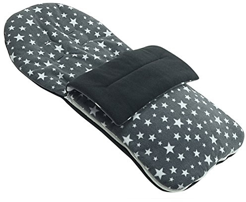 Fleece-Fußsack kompatibel mit ABC Design Zoom, Grey Star