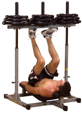Body-Solid PVLP-156X Powerline-Serie vertikale Beinpresse inkl. 3X 50mm-Adapter und 100kg Hantelscheiben (50mm) (Hantelscheiben Gummi (2 Grifflöcher, schwarz))