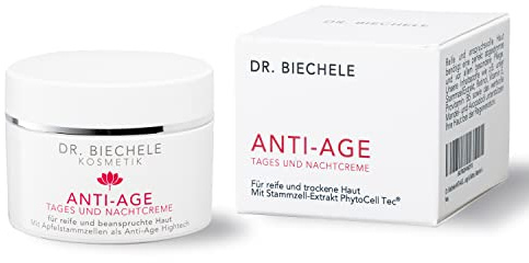 Dr. Biechele Anti-Age Tages- und Nachtcreme - 50ml Feuchtigkeitscreme für Männer und Frauen - Anti-Aging Creme - Schutz vor Hautalterung und Falten - mit Wirkstoffen aus der Natur