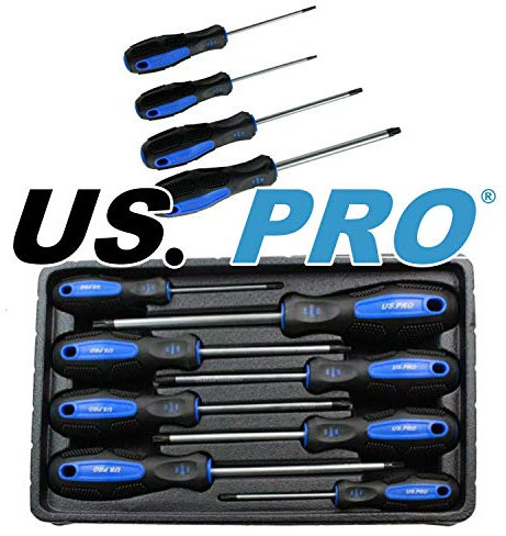 US PRO 8pc Tamper Proof Torx Screwdriver Set 1608