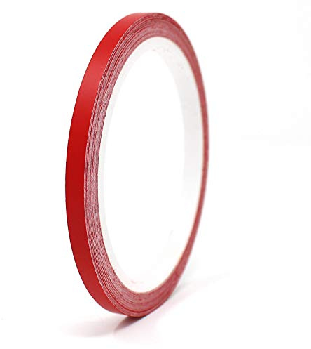 Finest Folia 10 Meter (0,79€/Meter) Matt Zierstreifen Auto Motorrad Boot Modellbau Basteln DIY Deko Dekorstreifen Seitenstreifen Klebestreifen (Rot Matt, 6mm Breite)