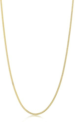 MIORE Schmuck, Kette Gold Damen - 14 Karat Gelbgold 585, Kette ohne Anhänger, Goldkette, Kette Damen, Panzerkette 45 cm, Schmuck Damen hypoallergen & handgemacht