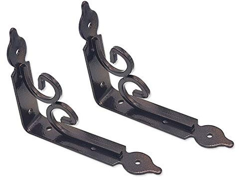 Regalträger,2 Stück Wand Montiert Regale Dreieck-Regalhalterungen,Glatte Kanten Regalstütze,Ein-Wort-Partition Regalhalter Schwerlastträger Grad L Gestalten/Rotes Kupfer / 290mm