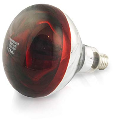 fratrisPRO Rotlichtlampe Wärmelampe 250 Watt E27 aus Hartglas 240 Volt - Infratrotlampe für Tiere - Küken, Kaninchen, Ferkel, Hundewelpen, Hühnerstall, Hasen