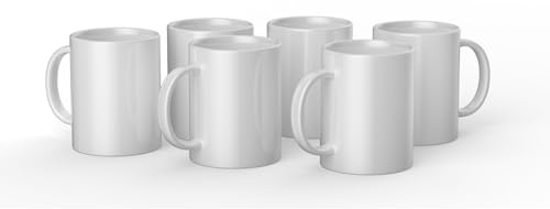 Cricut Tazze vuote | Bianco | 425 ml | 6 x Infusible Ink sublimazione tazze | per uso Mug Press Infusible Infusible Ink, 2008944