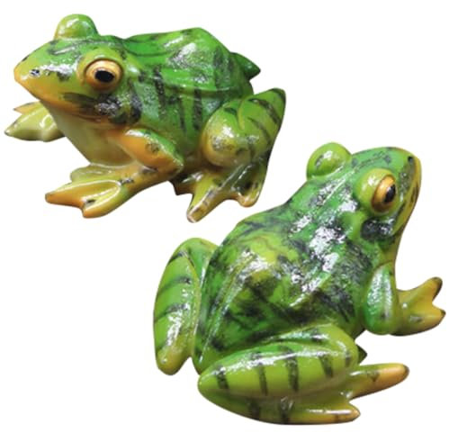 WINOMO Frog Statue Mini Animal Sculpture Indoor Outdoor Decor for Garden Patio Yard Micro Fairy Garden Ornaments