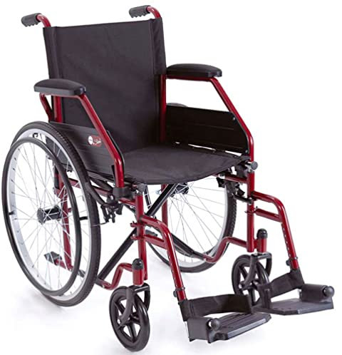 Carrozzina pieghevole ad autospinta in acciaio verniciato Serie Start seduta 43CM Rossa Art. CP100R-43