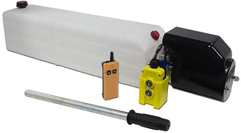 Flowfit Hydraulik-Power Pack mit 18 l Tank, Handpumpe und kabelloser Fernbedienung, 24 V Gleichstrom, ZZ016212