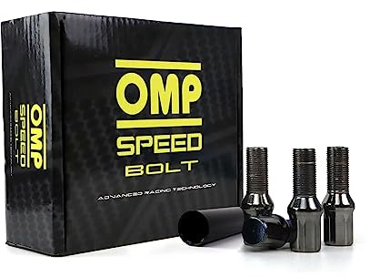 OMP Speed Juego de 20 Tornillos Acero de Colores M14X1.25 Llave de 17/19 Largo 27mm Color Gris y Material DIN 10.9