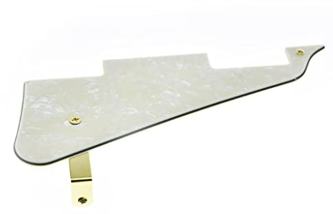 Dopro LP Gitarre Pickguard und LP Edelstahl Halterung mit Gold Steel Befestigungsschrauben für USA Les Paul Aged Pearl