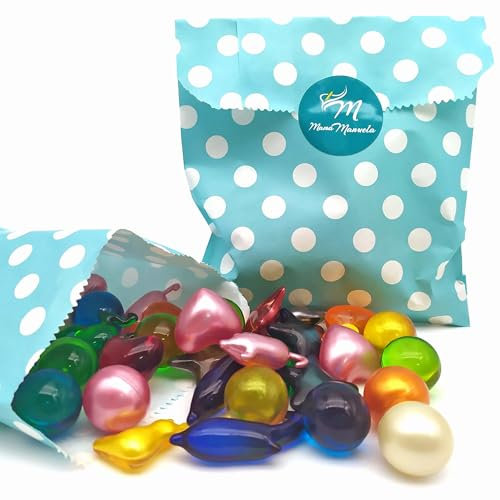 Pack regalo 12 Perlas de baño aromatizada de formas variadas - Con aceite de soja - Hidratante y aromática - Hidrata, suaviza y perfuma la piel - Aroma Varios