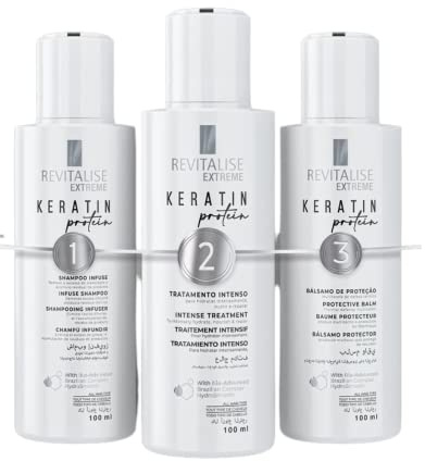 Revitalise Extreme Kit 3 Steps Keratin Protein Shampoo Treatment 100ML Professional Hair Protection Balm Hair Care