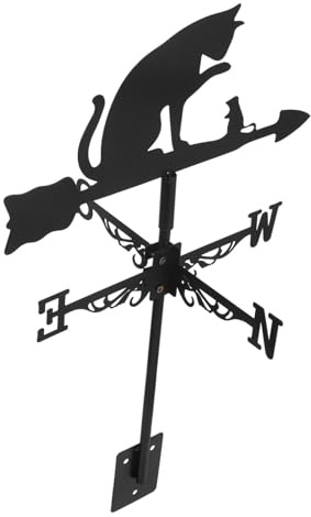 CIYODO Girouette De Cour Décorative Girouette en Acier Inoxydable Girouette en Métal Décor Indicateur De Direction du Vent Girouette De Toit Girouette pour Hangars Girouette De
